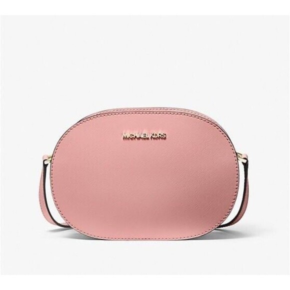 New Michael Kors Jet Set Travel Medium Saffiano Leather Crossbody Primrose - Picture 1 of 3